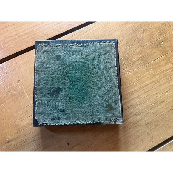 Vintage Green Stone Ashtray. Marbled. Square. Bar Decor. Man cave - Picture 9 of 10